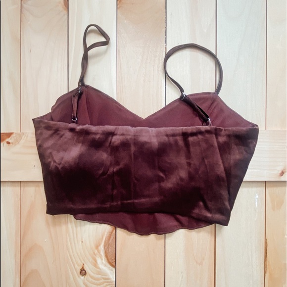 ZARA // Brown Corset Top - Picture 3 of 4